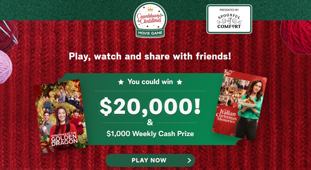 Countdown To Christmas Movie Game Sweepstakes Win 20K Cash
